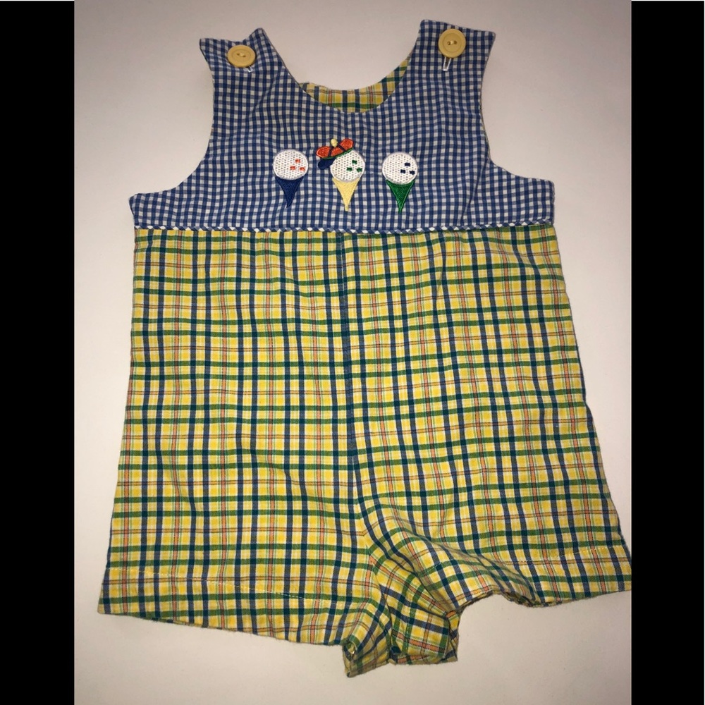 Patsy Aiken plaid golf tee ball Jon Jon overall 12